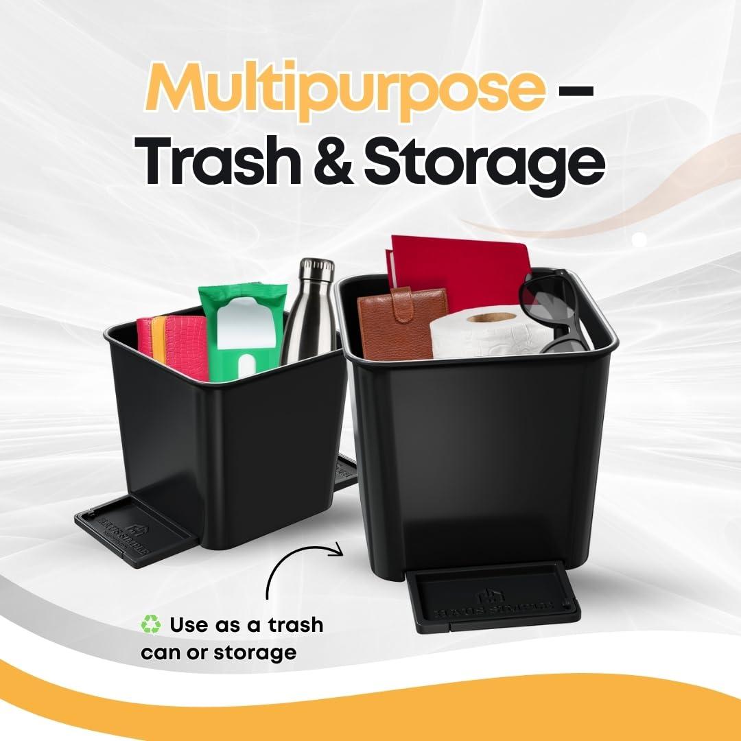 Basurero de Auto Compacto HAUSSIMPLE 2L Negro con Clips