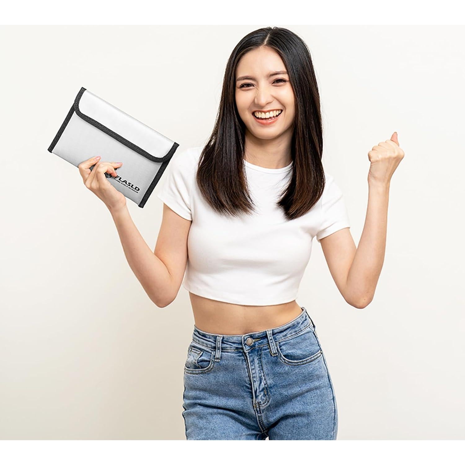 Bolsas de Dinero a Prueba de Fuego FLASLD - 2 Unidades 20.3x12.7 cm