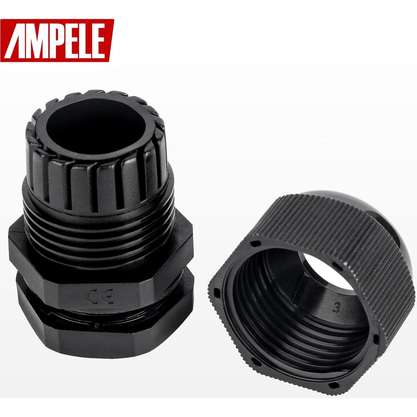 Glandulas de Cable Impermeables AMPELE 1-1/4'' Ajustables 2 Paquete