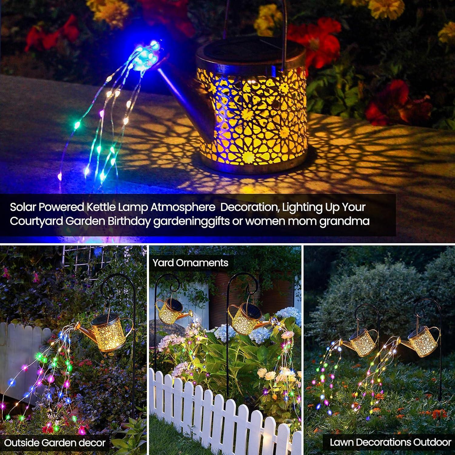 Luces Solares Decorativas Misawce para Jardín Multicolor