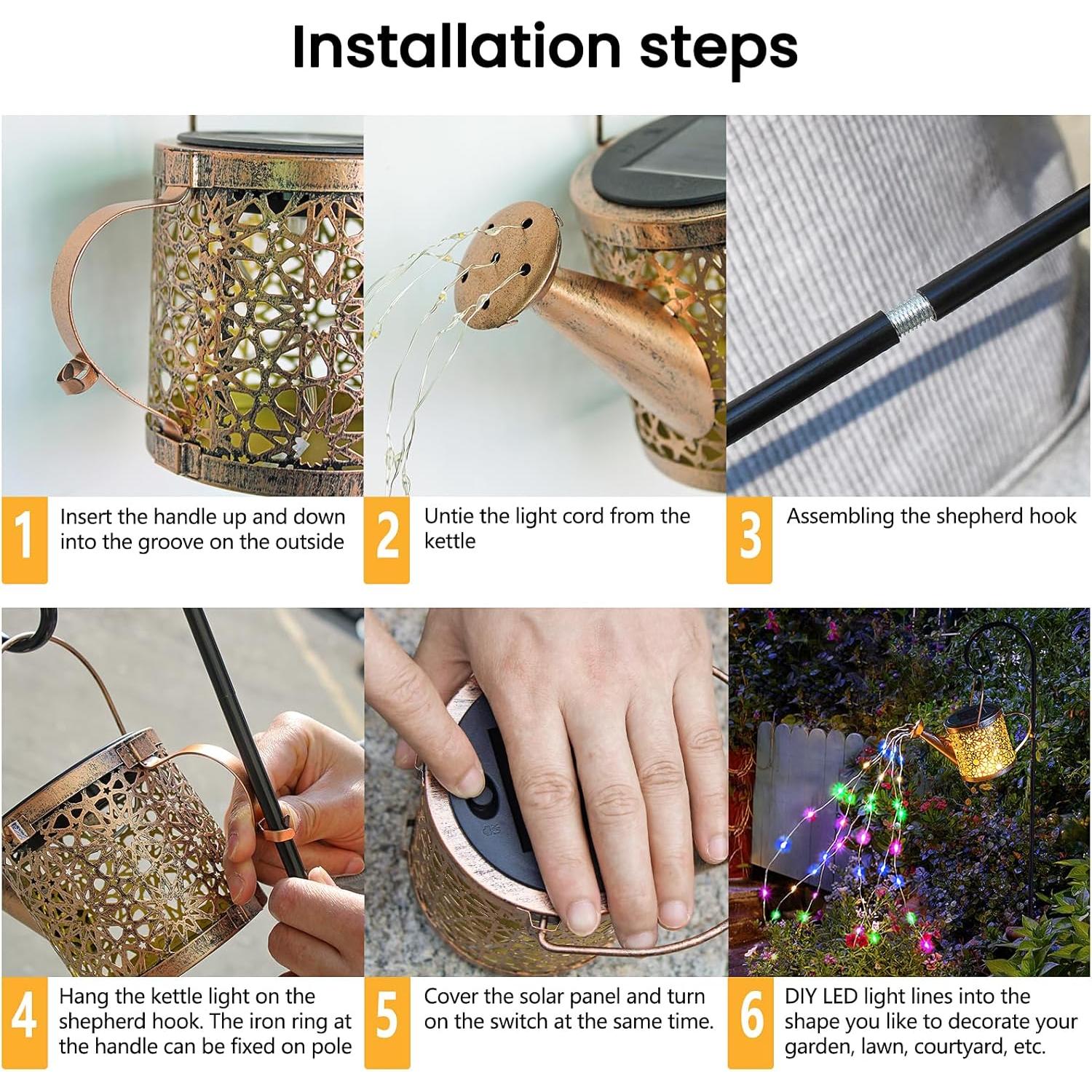 Luces Solares Decorativas Misawce para Jardín Multicolor