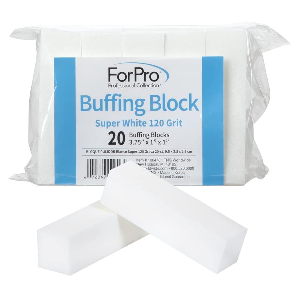 Bloque de Pulido ForPro Super Blanco 120 Granos 20 Unidades