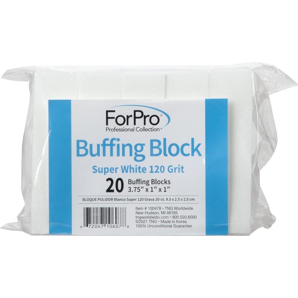 Bloque de Pulido ForPro Super Blanco 120 Granos 20 Unidades