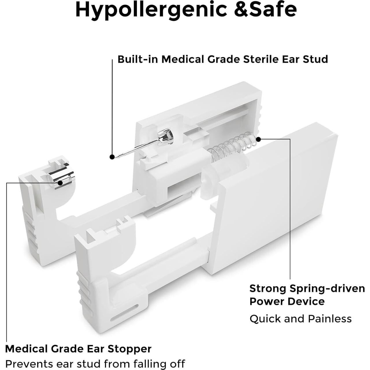 Kit de Perforación de Orejas SugarTang - Acero Inoxidable 316L