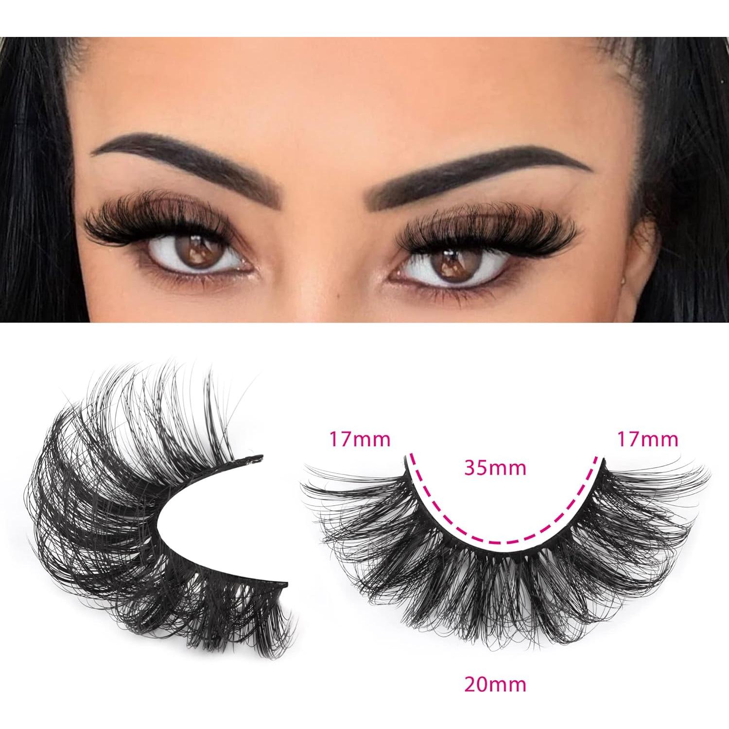 Pestañas Falsas Focipeysa 20mm Fluffy D Curl Sintéticas