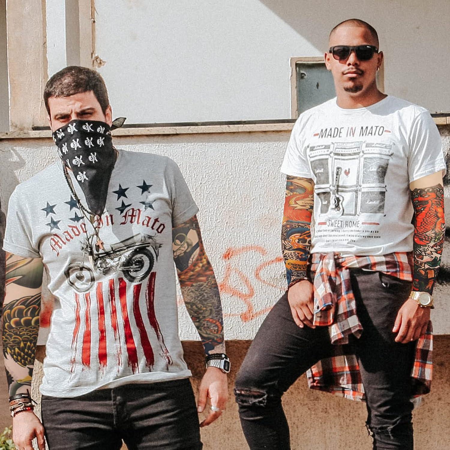 20 Piezas Mangas de Tatuaje Temporales Unisex ChurlChurl