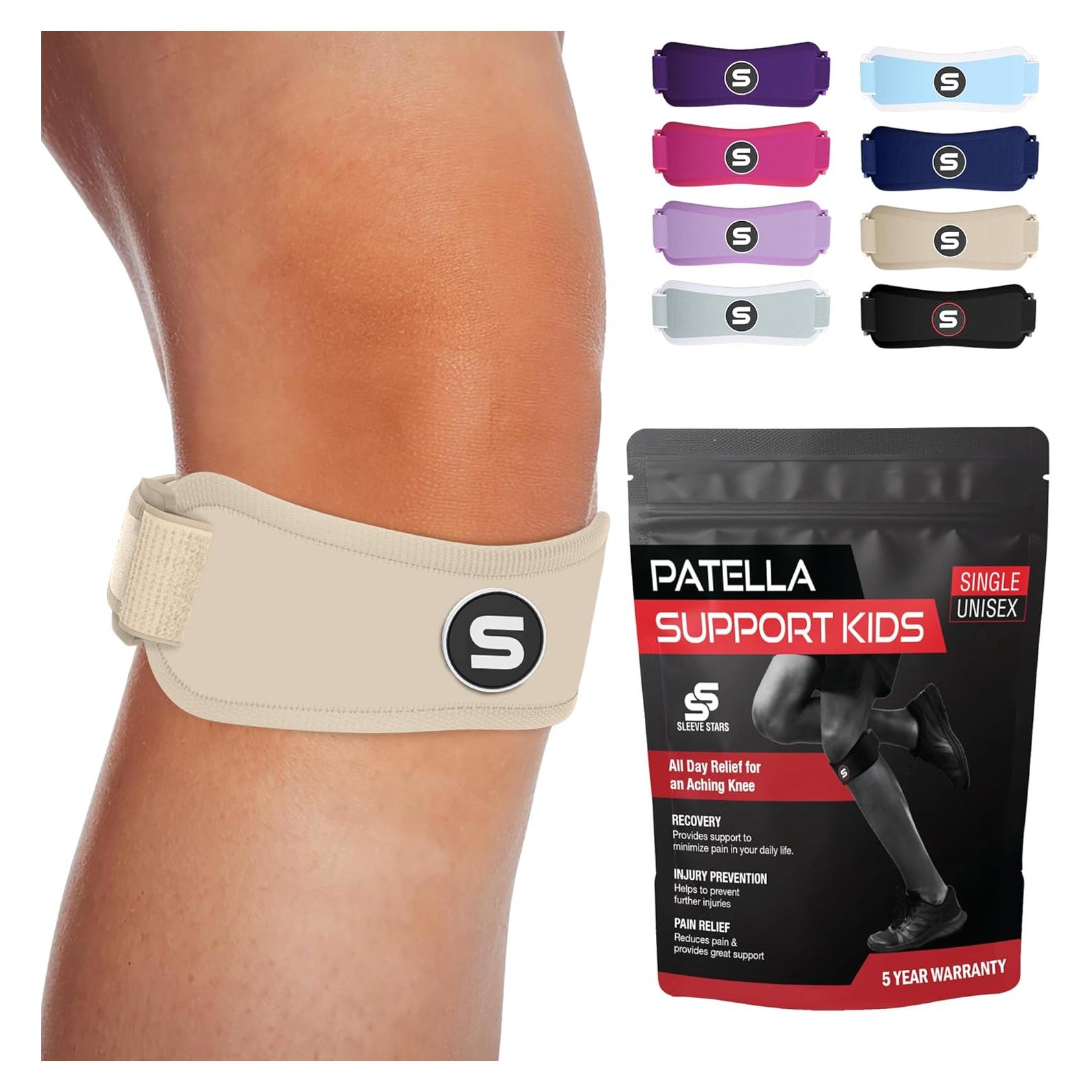 Faja de Tendón Patelar Sleeve Stars para Niños Beige Ajustable