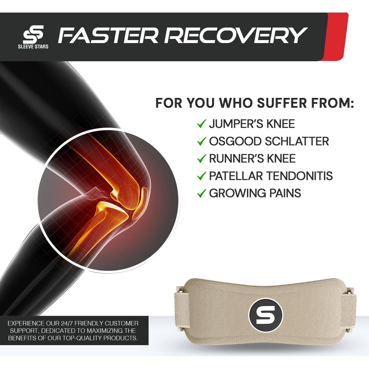 Faja de Tendón Patelar Sleeve Stars para Niños Beige Ajustable