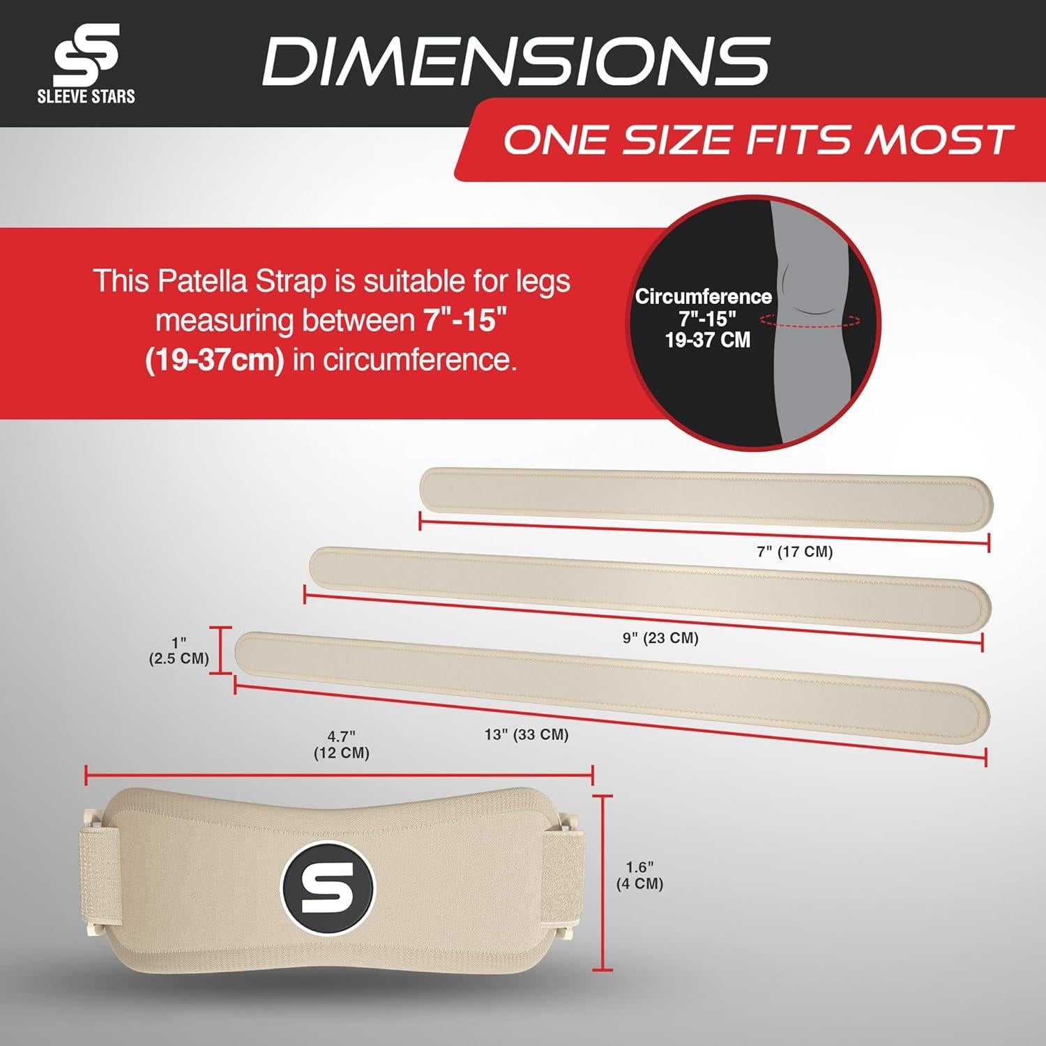 Faja de Tendón Patelar Sleeve Stars para Niños Beige Ajustable