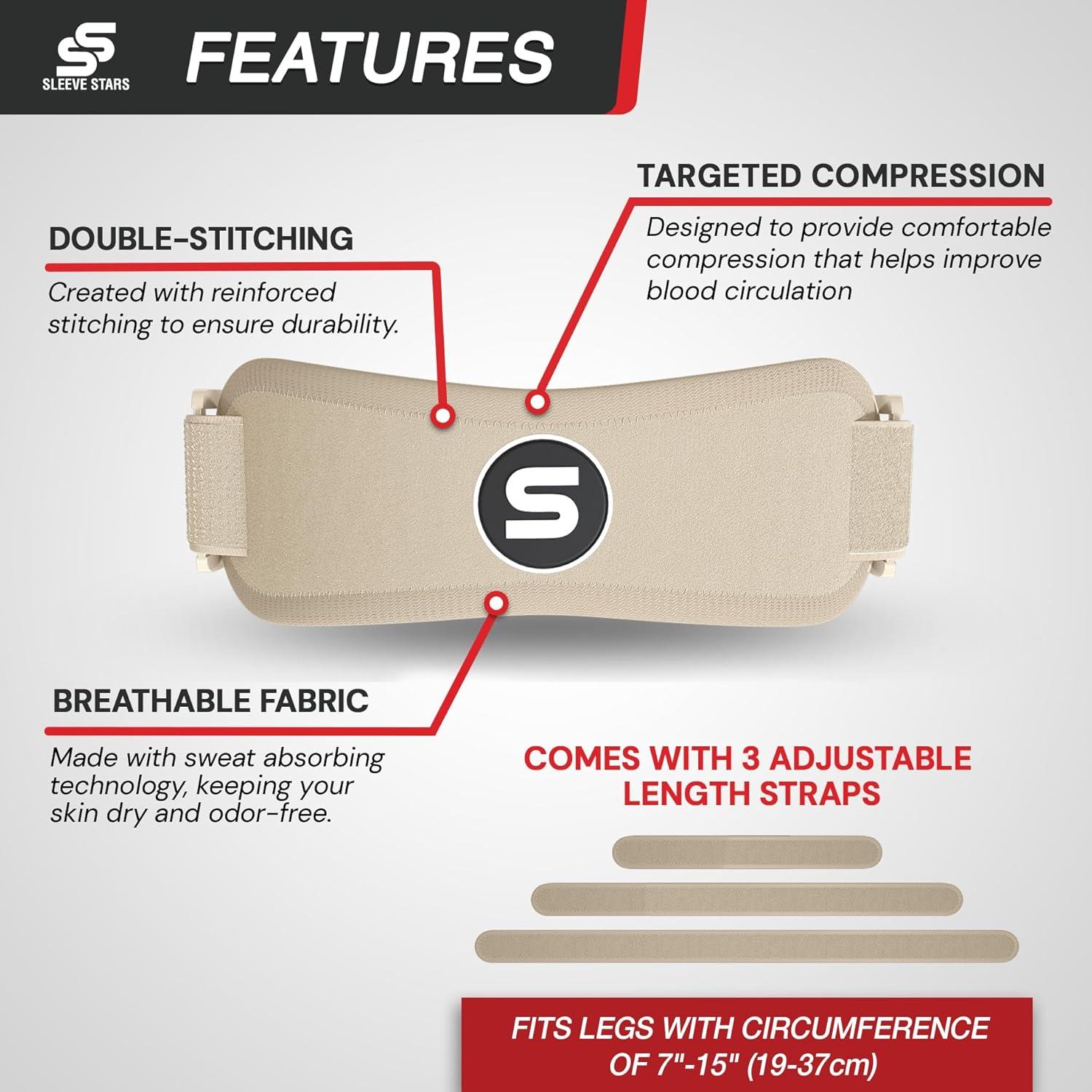 Faja de Tendón Patelar Sleeve Stars para Niños Beige Ajustable