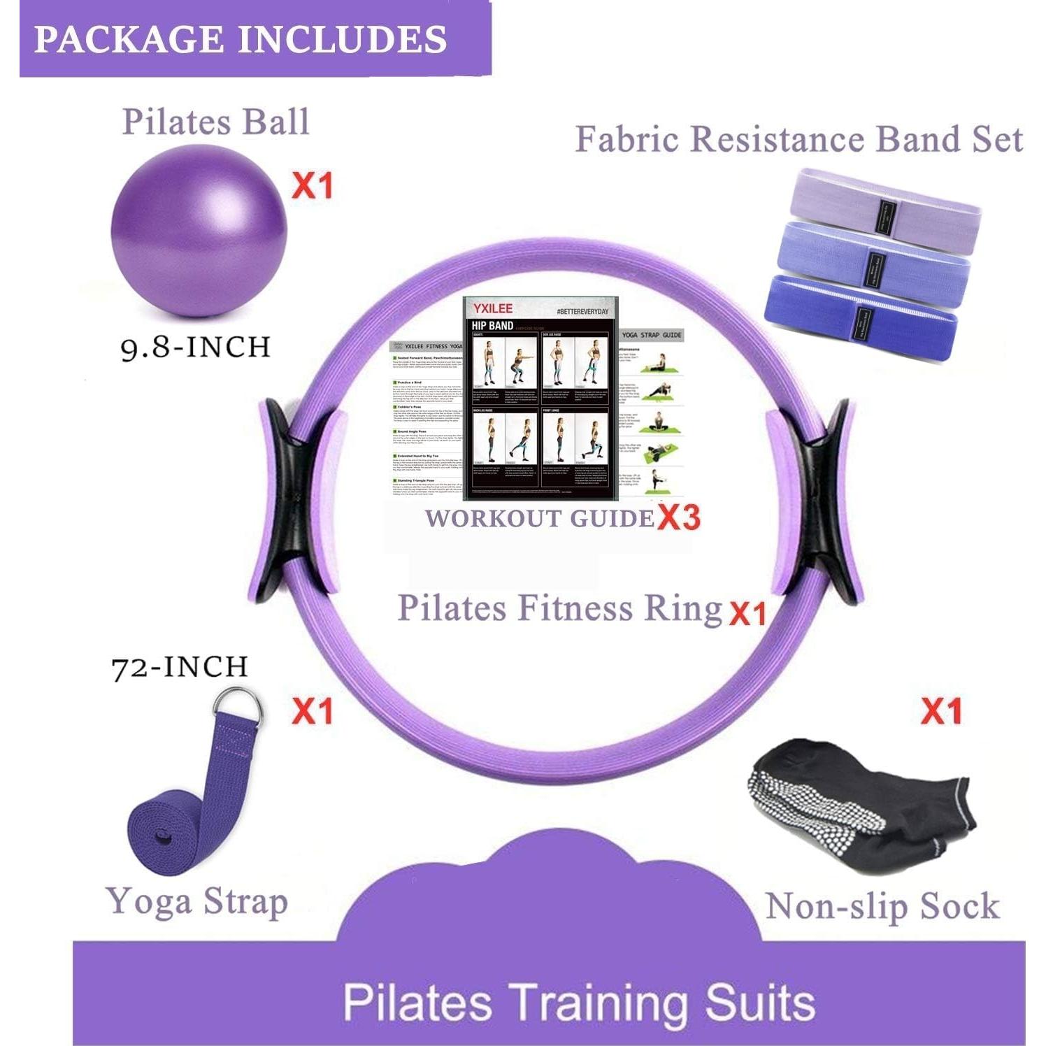 Conjunto de Anillo Pilates YXILEE 7 Piezas - Ejercicio en Casa