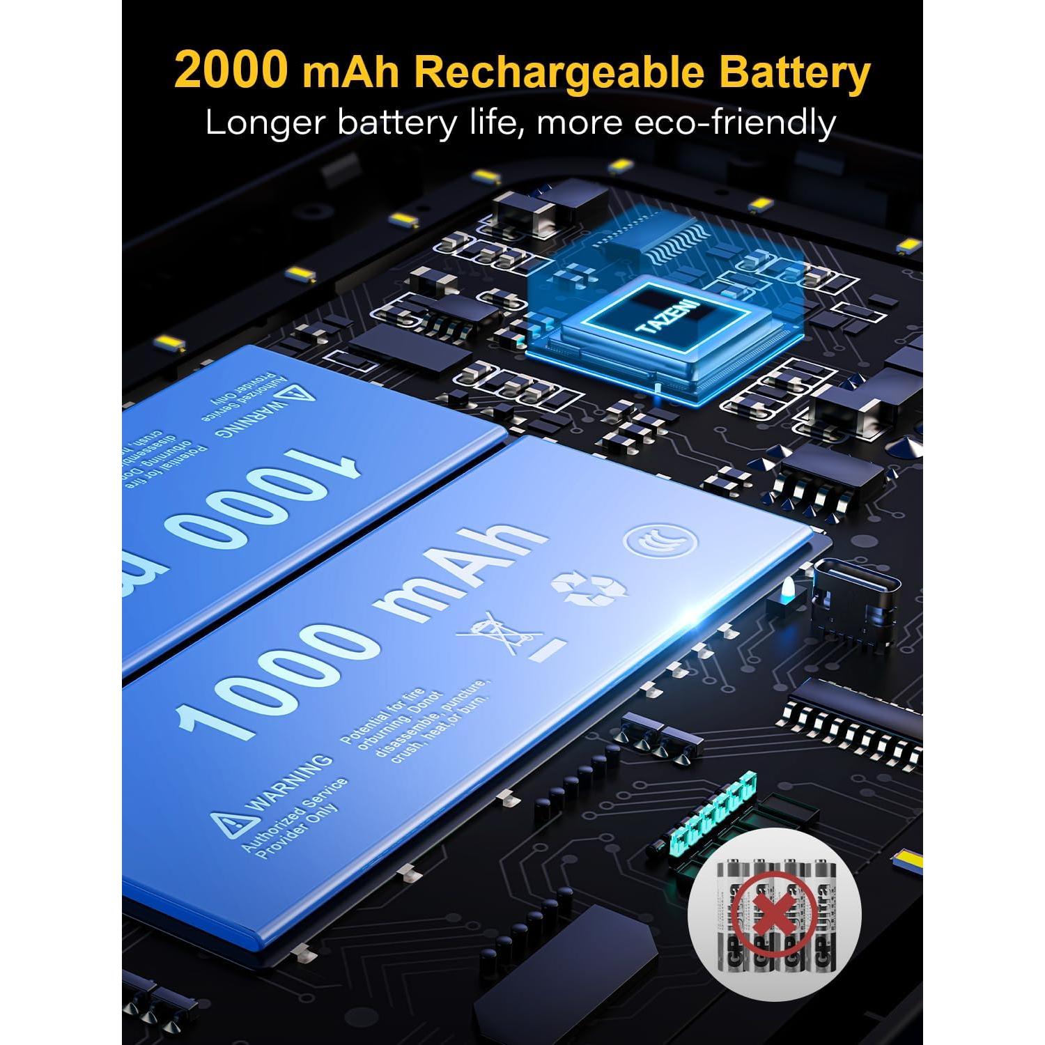 Espejo de Coche para Bebé TAZENI con Luz 2000mAh y Control Remoto