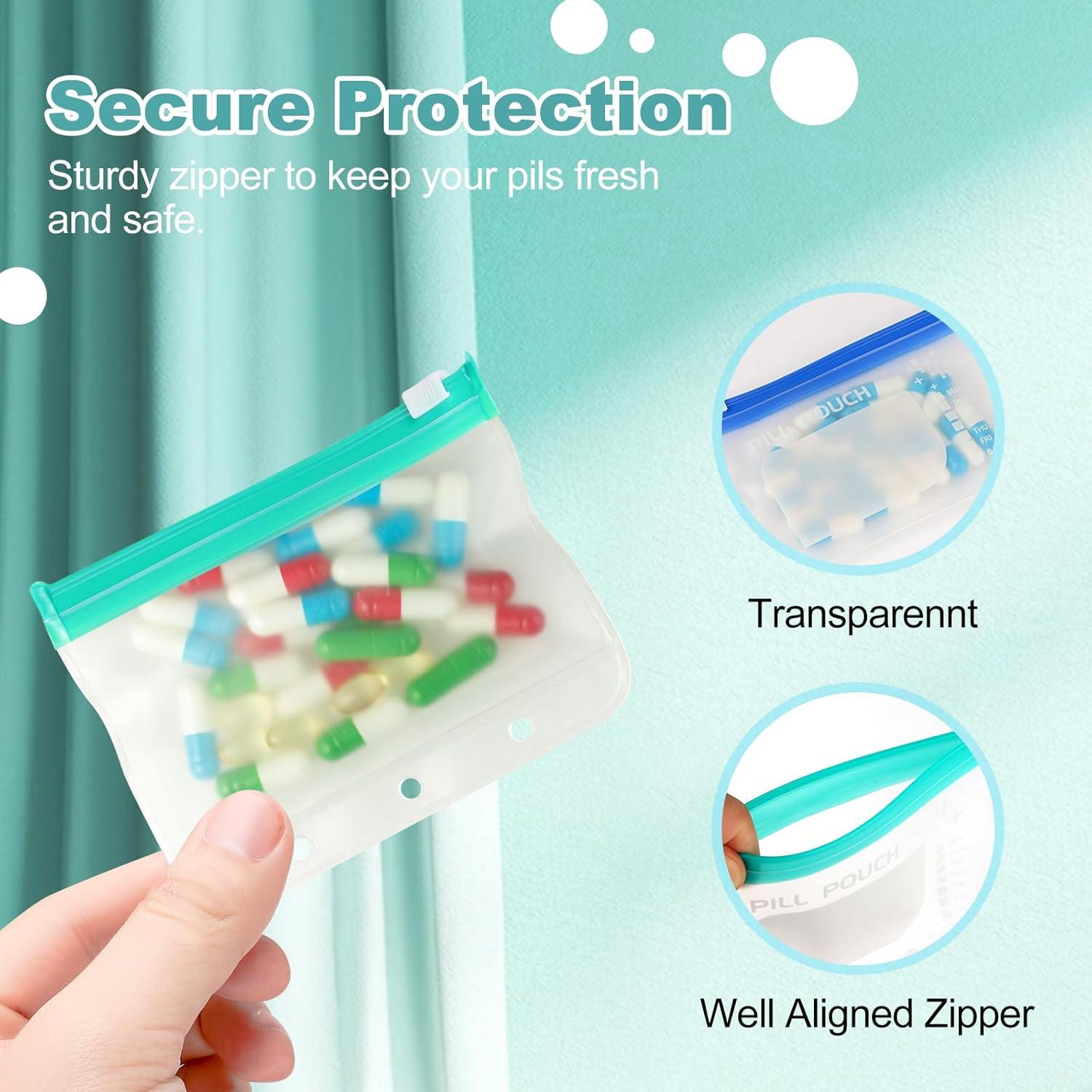 14 Bolsas Organizadoras de Pastillas Timueetech Reutilizables