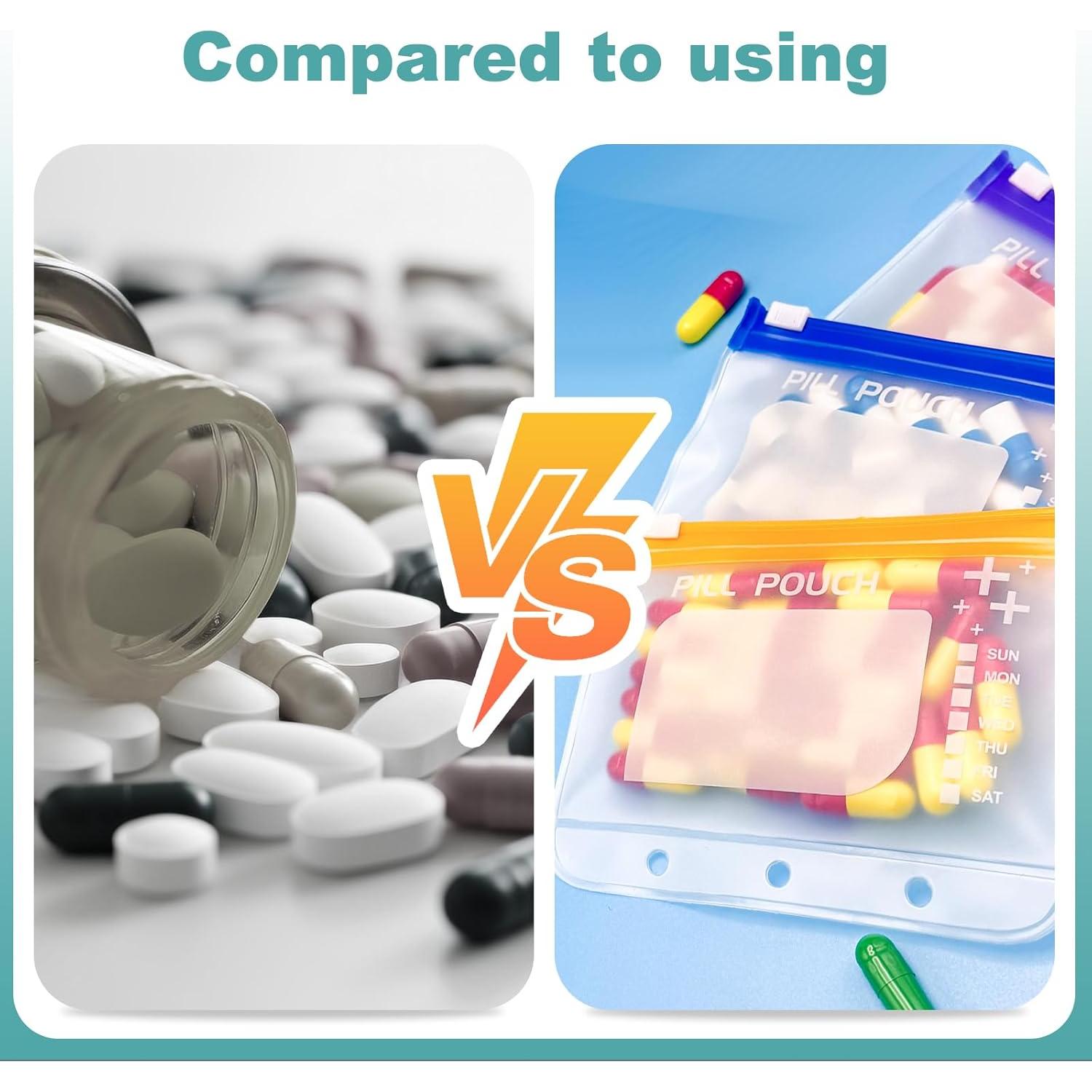 14 Bolsas Organizadoras de Pastillas Timueetech Reutilizables