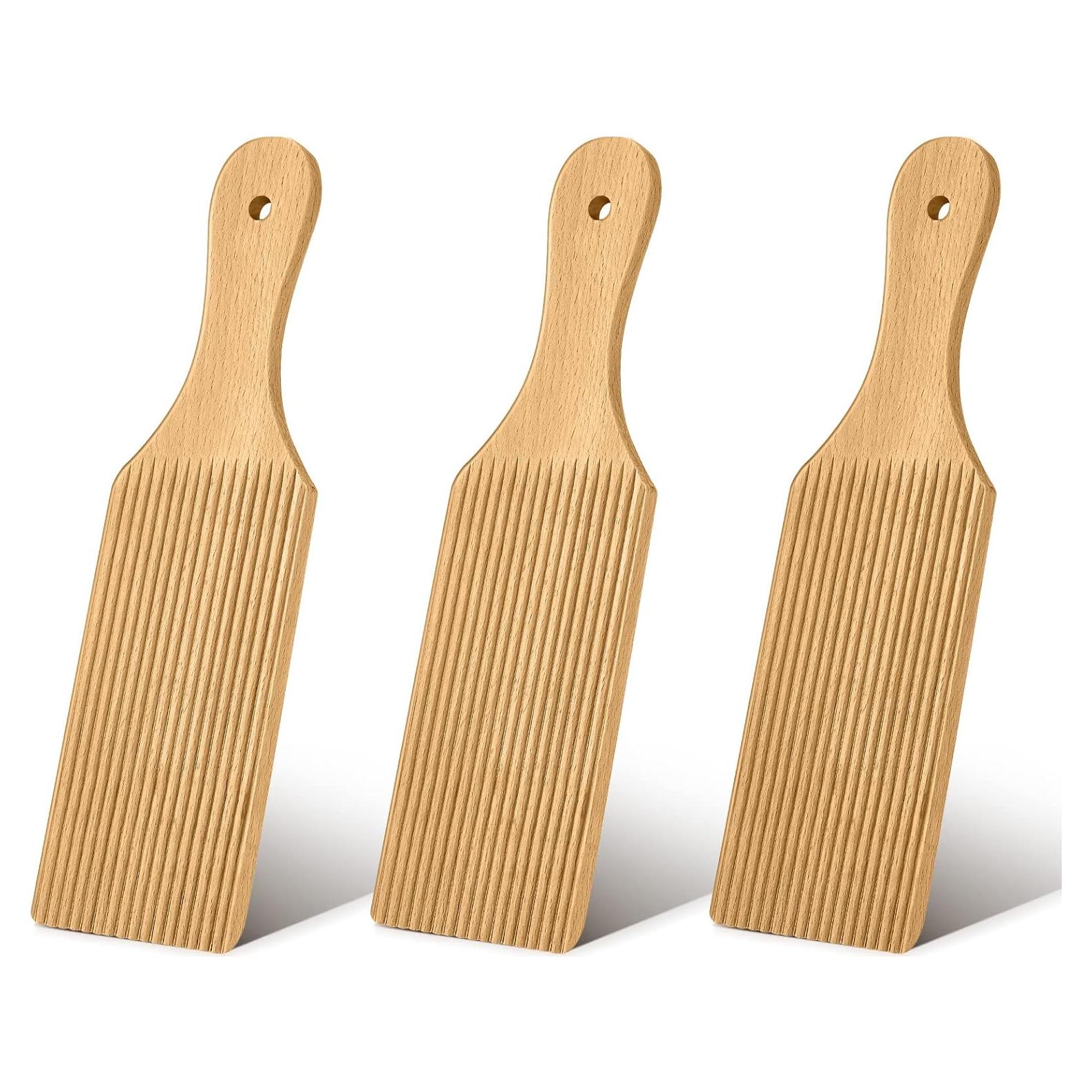 3 Palas de Gnocchi de Madera Newtay 23 x 7 cm para Pasta
