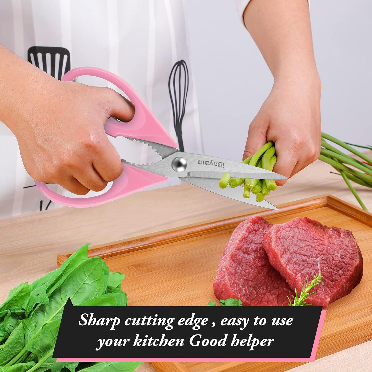 Tijeras de Cocina Multiusos iBayam 21.6 cm Rosa Pastel