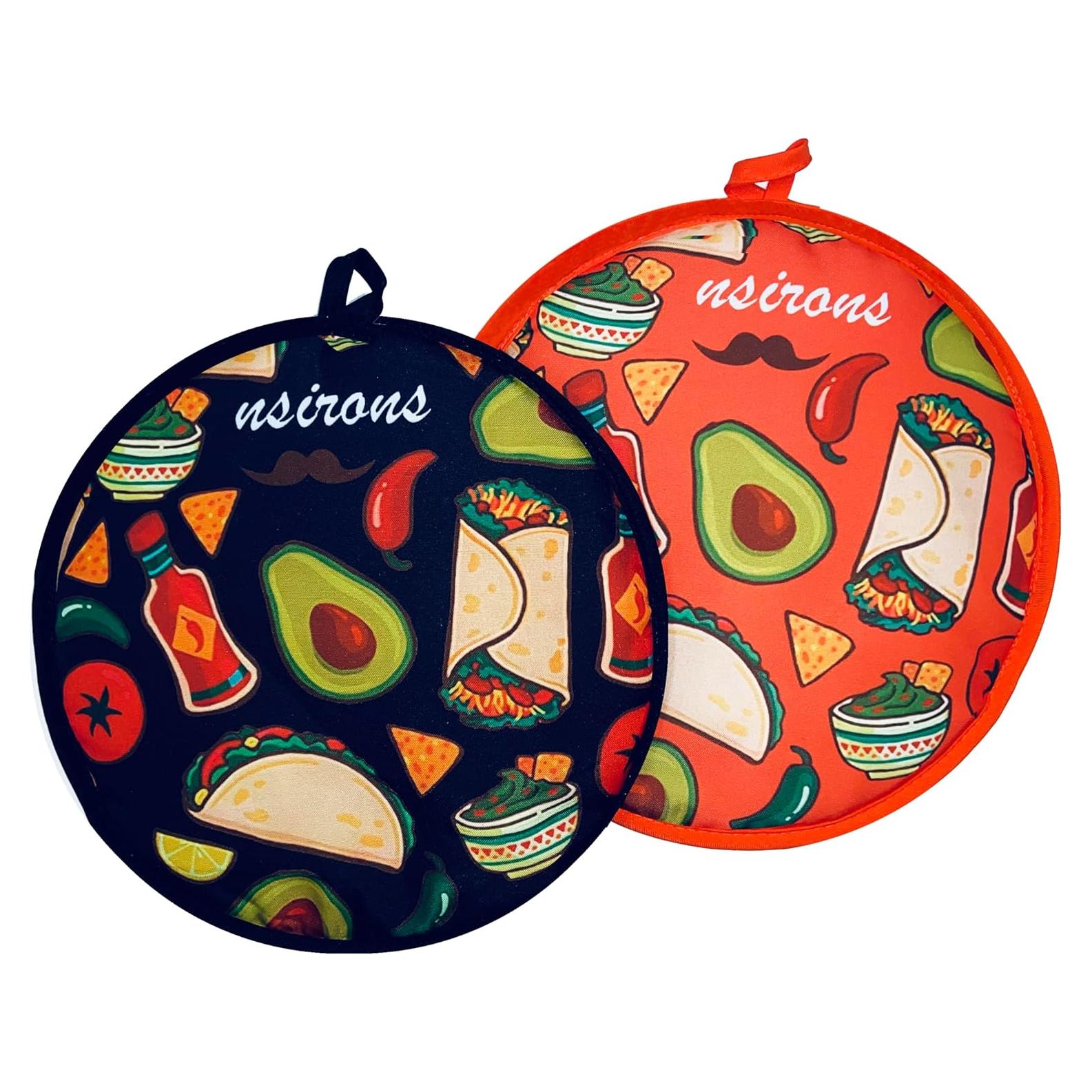 Bolsa Calentadora de Tortillas NSIRONS 30 cm 2 Piezas Negro/Naranja