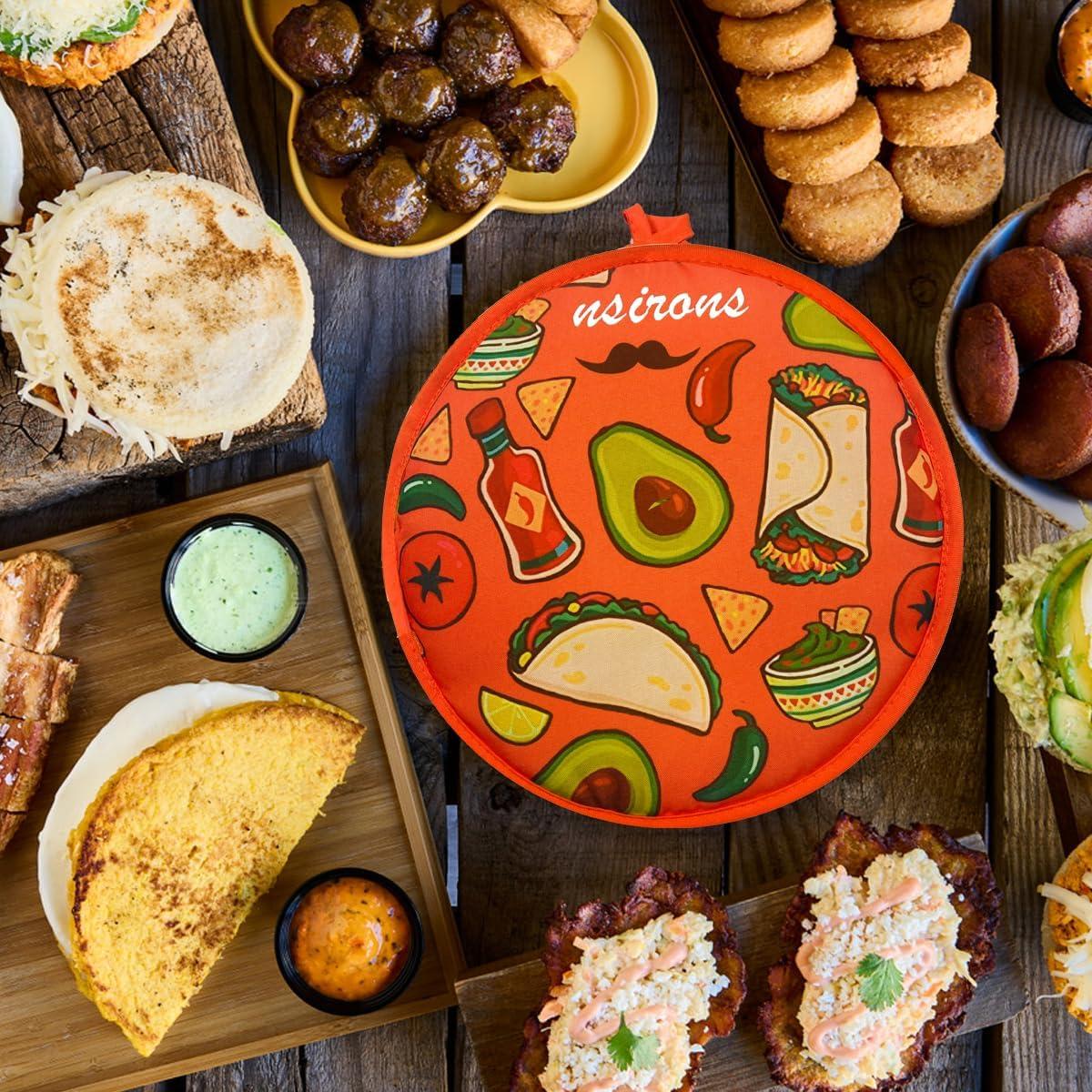 Bolsa Calentadora de Tortillas NSIRONS 30 cm 2 Piezas Negro/Naranja