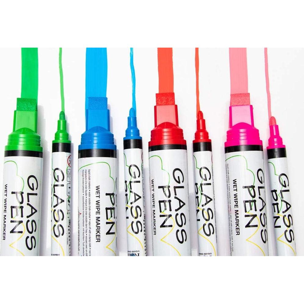 Marcador de Ventana Rainbow Chalk Negro Punta Fina 5mm