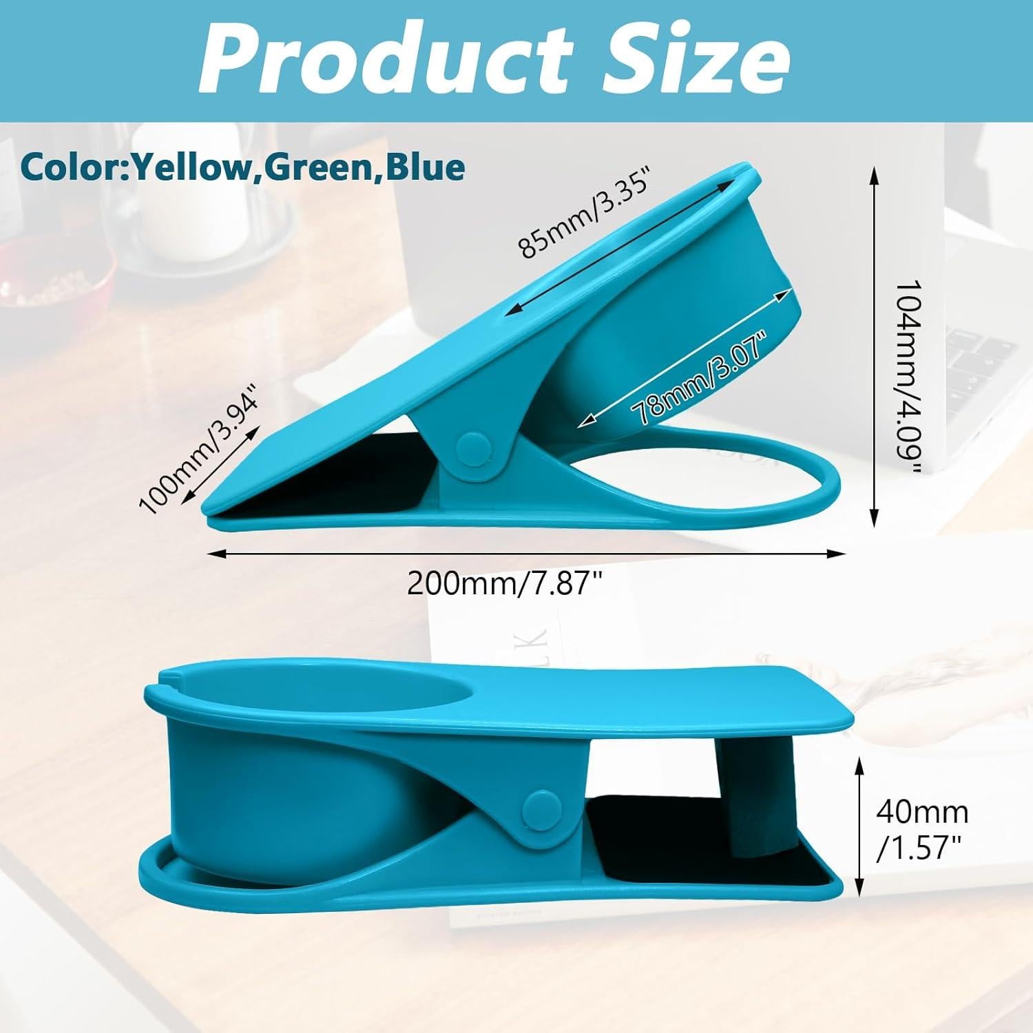 Soporte para Tazas Biaungdo Pack de 3 ABS Verde Azul Amarillo