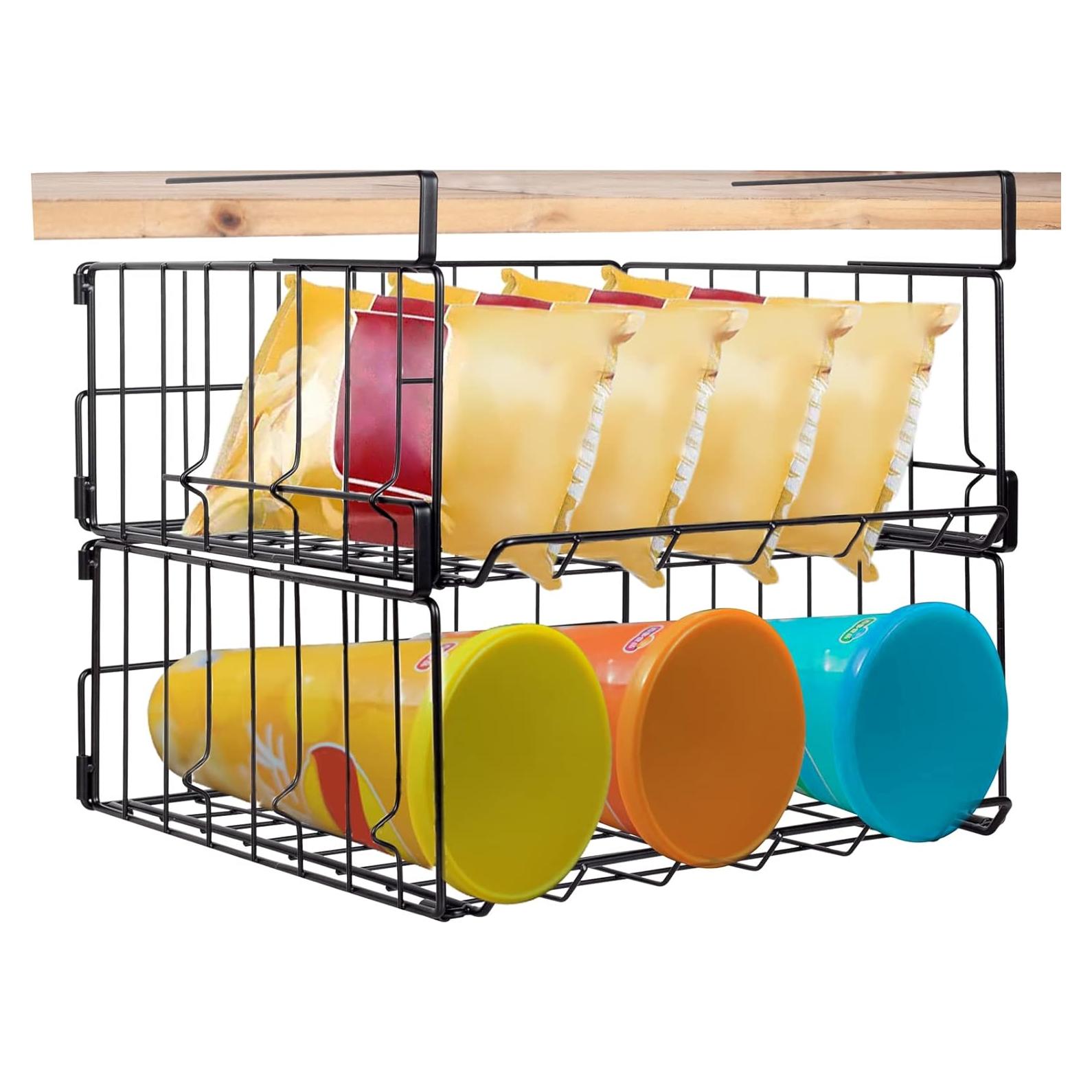 Cesta de Almacenamiento Colgante Davi Collection 2 Piezas Negro