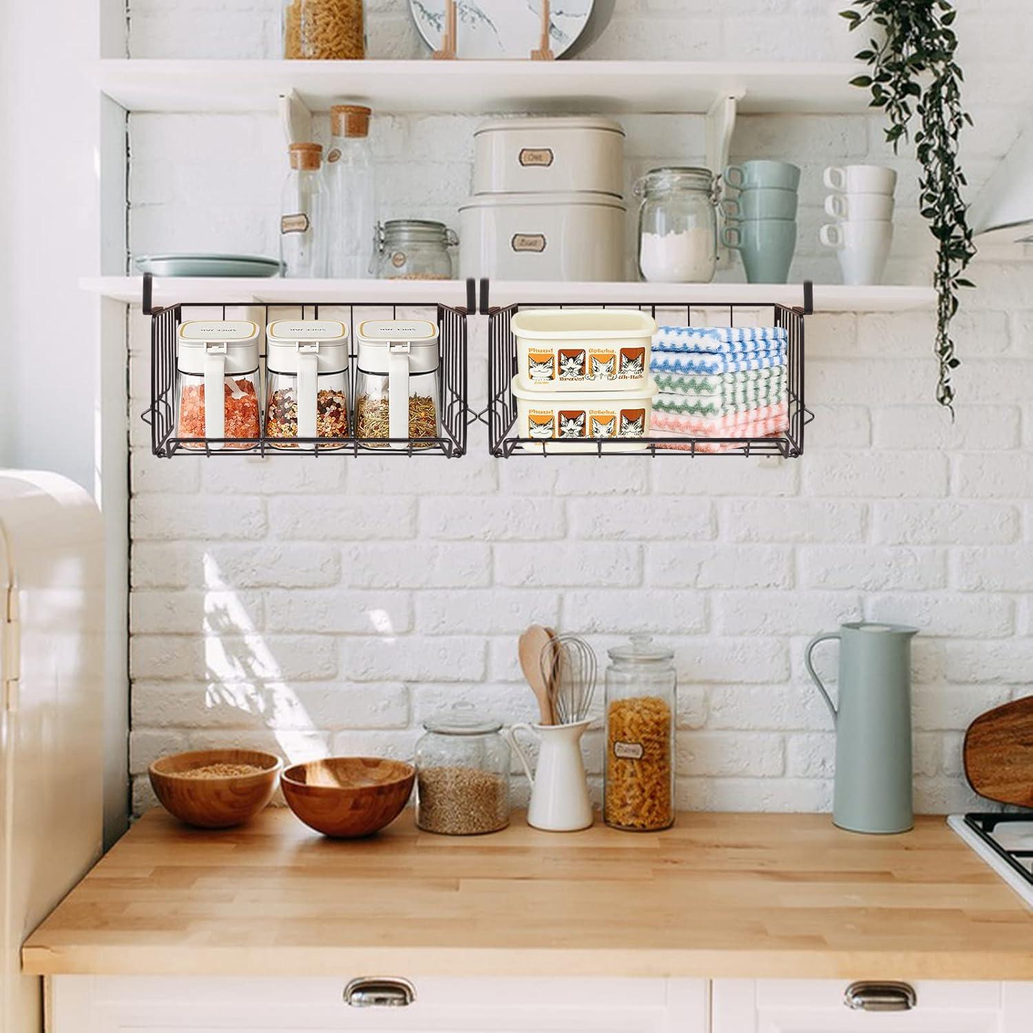 Cesta de Almacenamiento Colgante Davi Collection 2 Piezas Negro