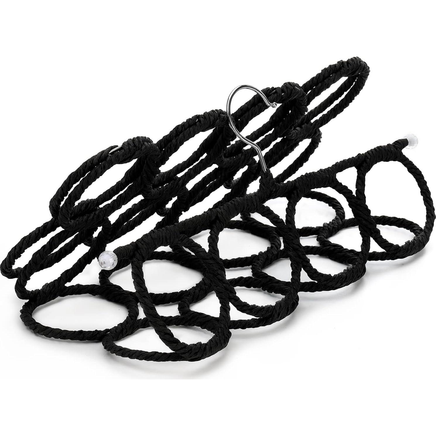 Organizador de Perchas Tosnail - Paquete de 2 para Bufandas y Corbatas - Negro