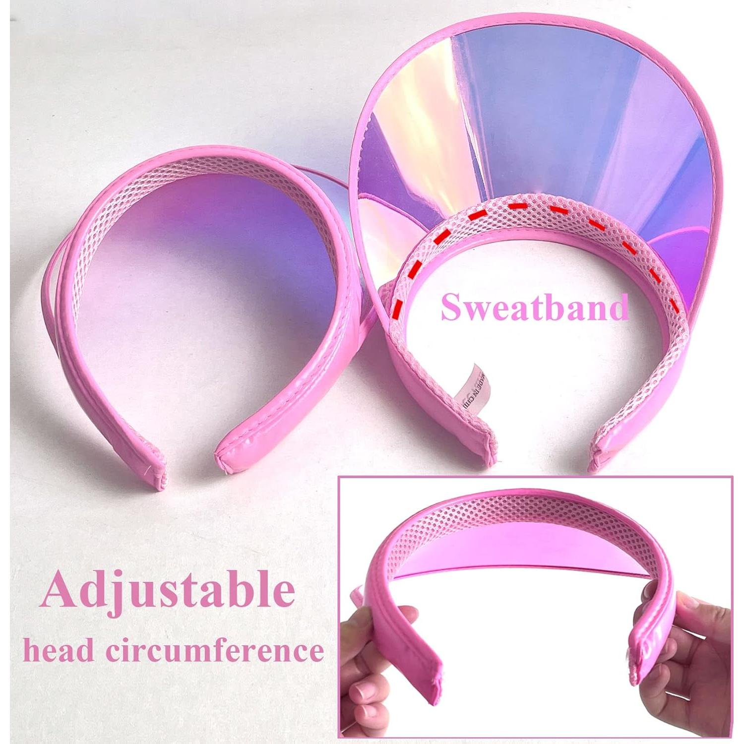 Paquete de 2 Sombreros Visera de Sol Clip-on Iridiscente