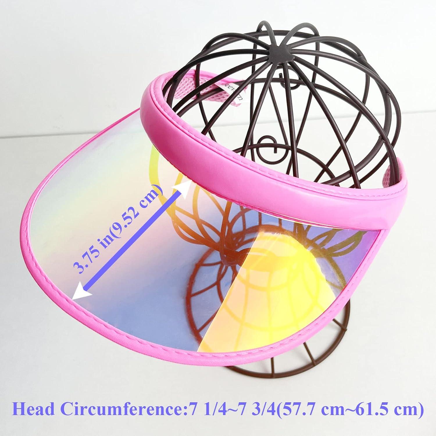 Paquete de 2 Sombreros Visera de Sol Clip-on Iridiscente