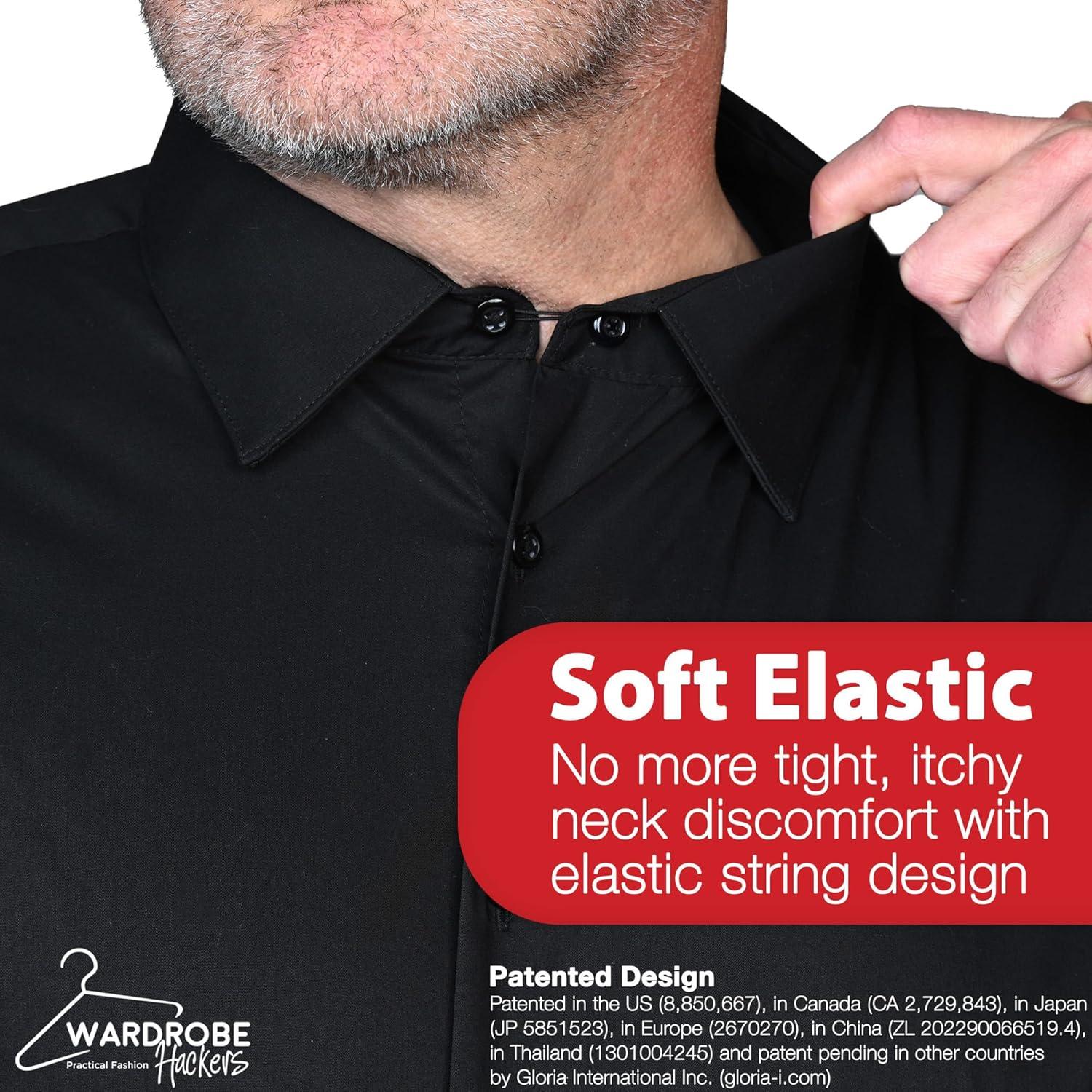 Extensores de Collar para Camisas de Hombre - 3 Piezas Negras