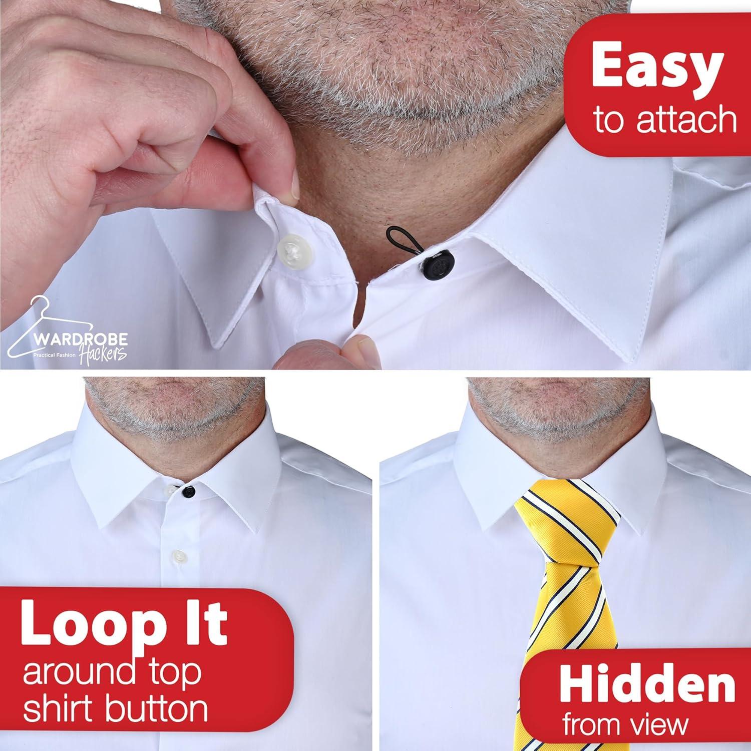 Extensores de Collar para Camisas de Hombre - 3 Piezas Negras