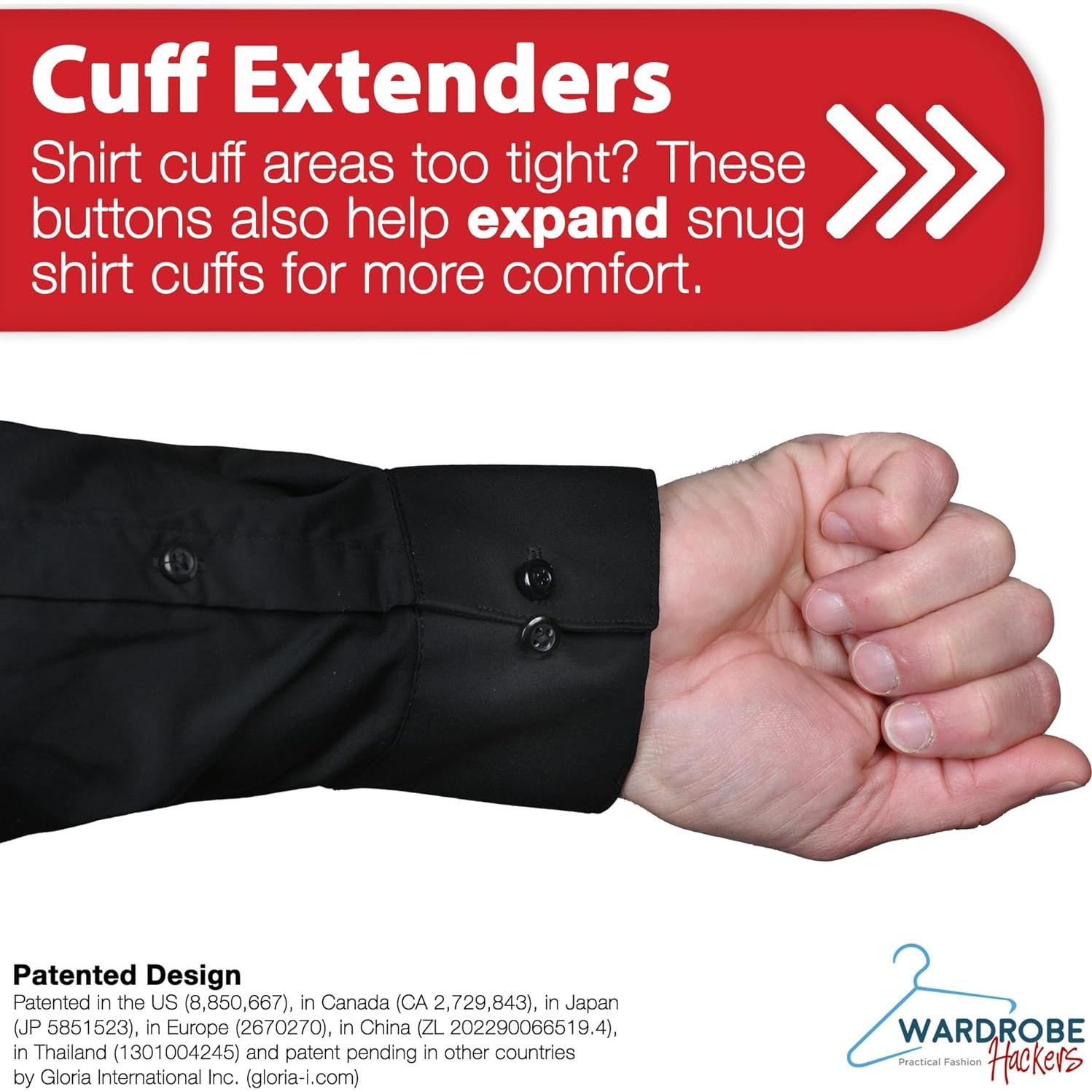 Extensores de Collar para Camisas de Hombre - 3 Piezas Negras