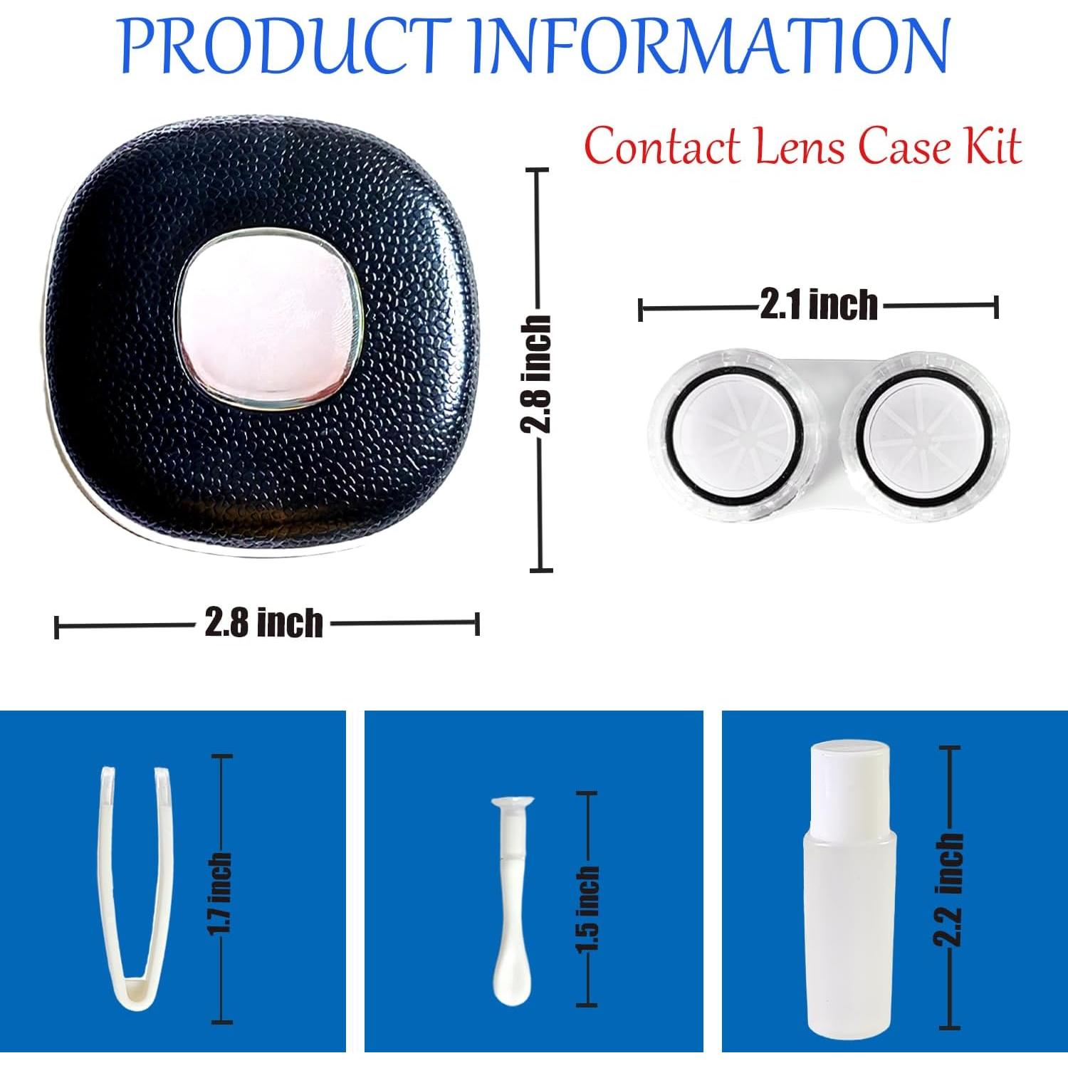 Kit Estuche Lentes de Contacto Paper Pig Negro 4 Piezas