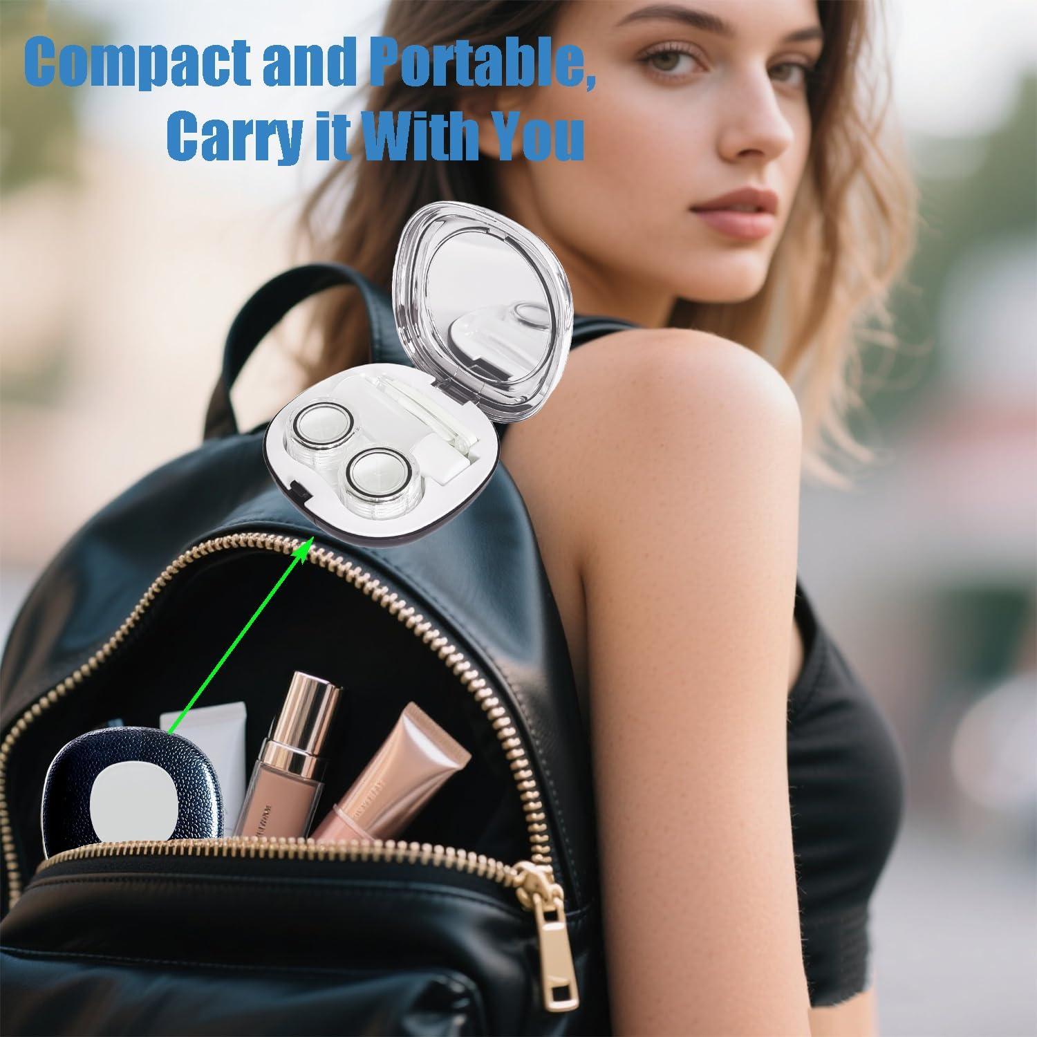 Kit Estuche Lentes de Contacto Paper Pig Negro 4 Piezas