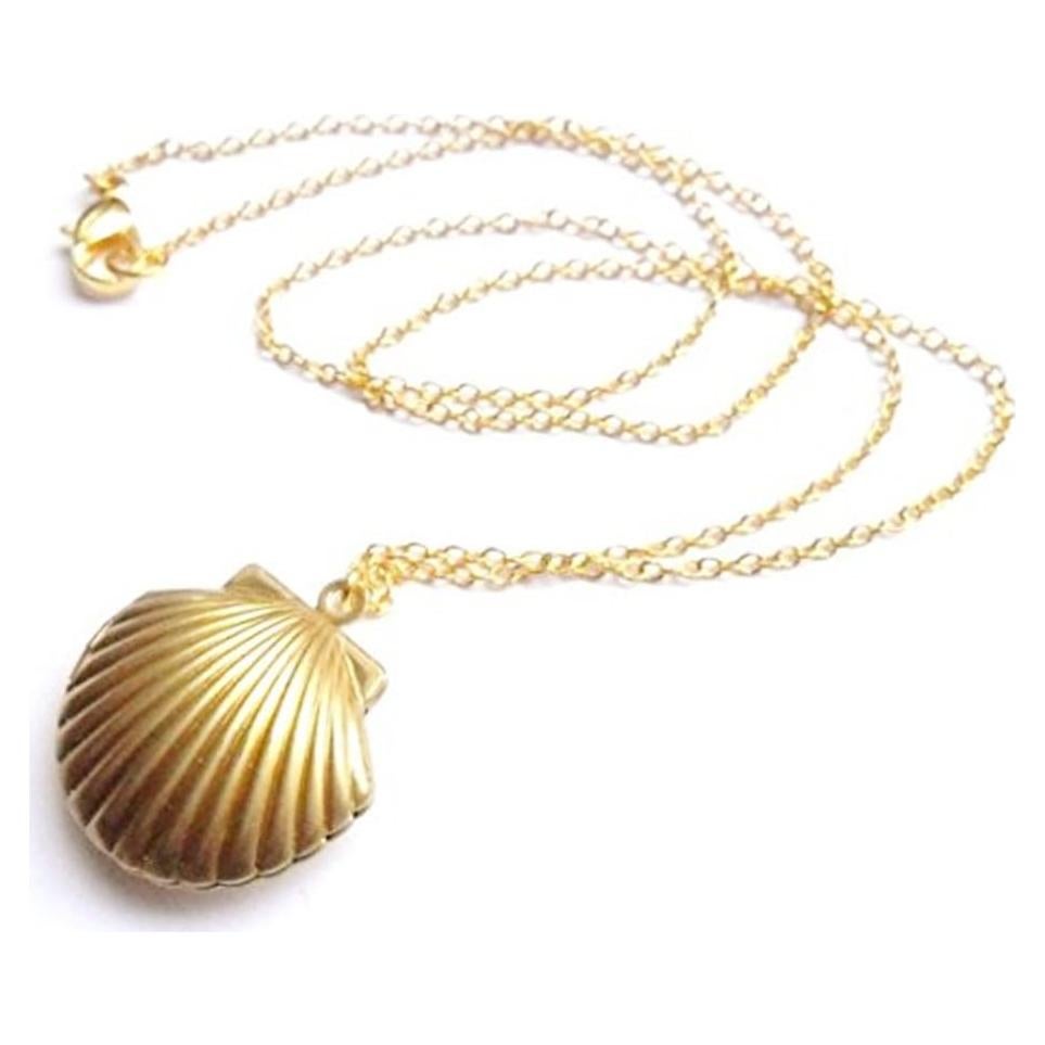 Collar de Concha Marina Dorado AHIER - Joyería Náutica 61 cm