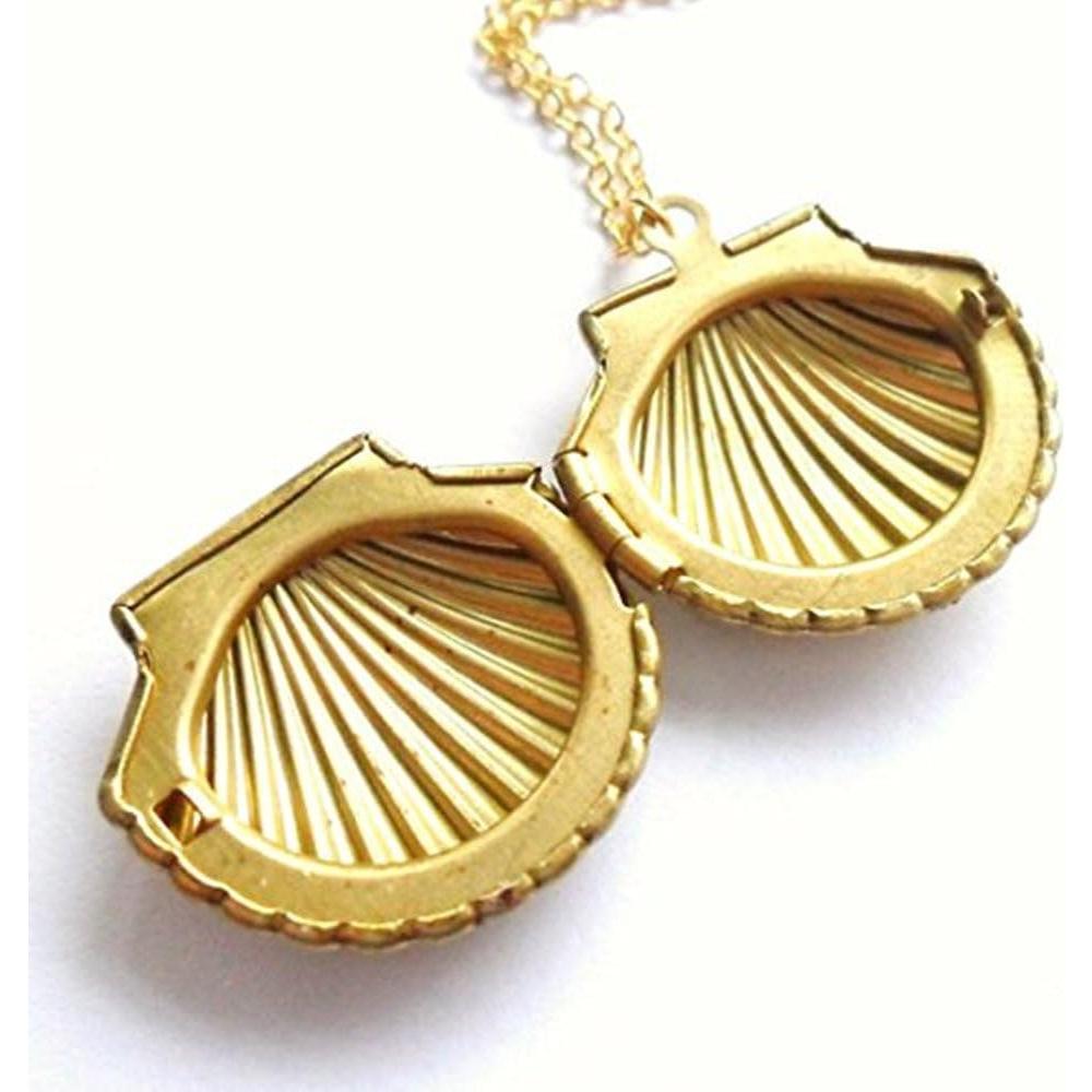 Collar de Concha Marina Dorado AHIER - Joyería Náutica 61 cm