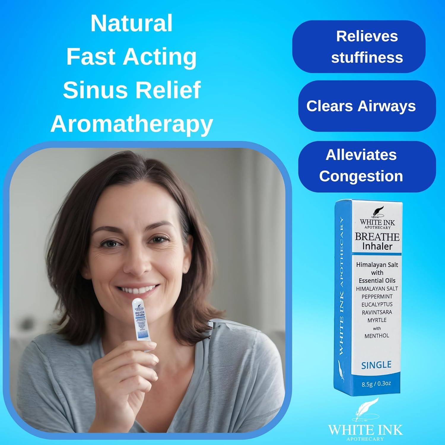 Inhalador Breathe White Ink | Aceites Esenciales Eucalipto Menta