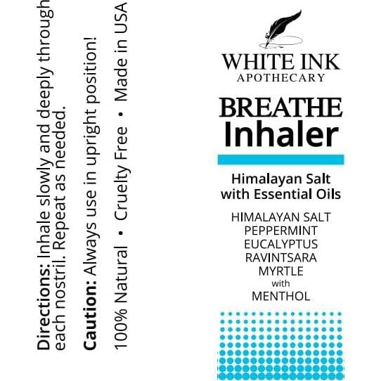 Inhalador Breathe White Ink | Aceites Esenciales Eucalipto Menta