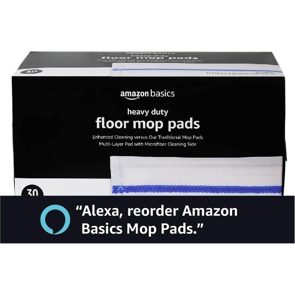 Almohadillas de Mopa de Microfibra Amazon Basics 30 Unidades