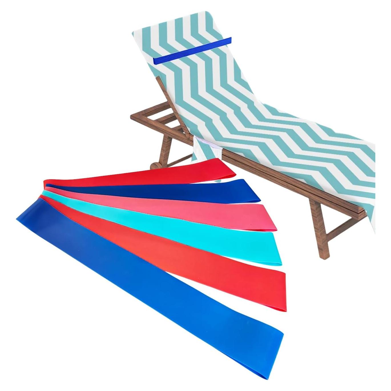 Paquete de 6 bandas para toallas Matenf, elásticas y a prueba de viento