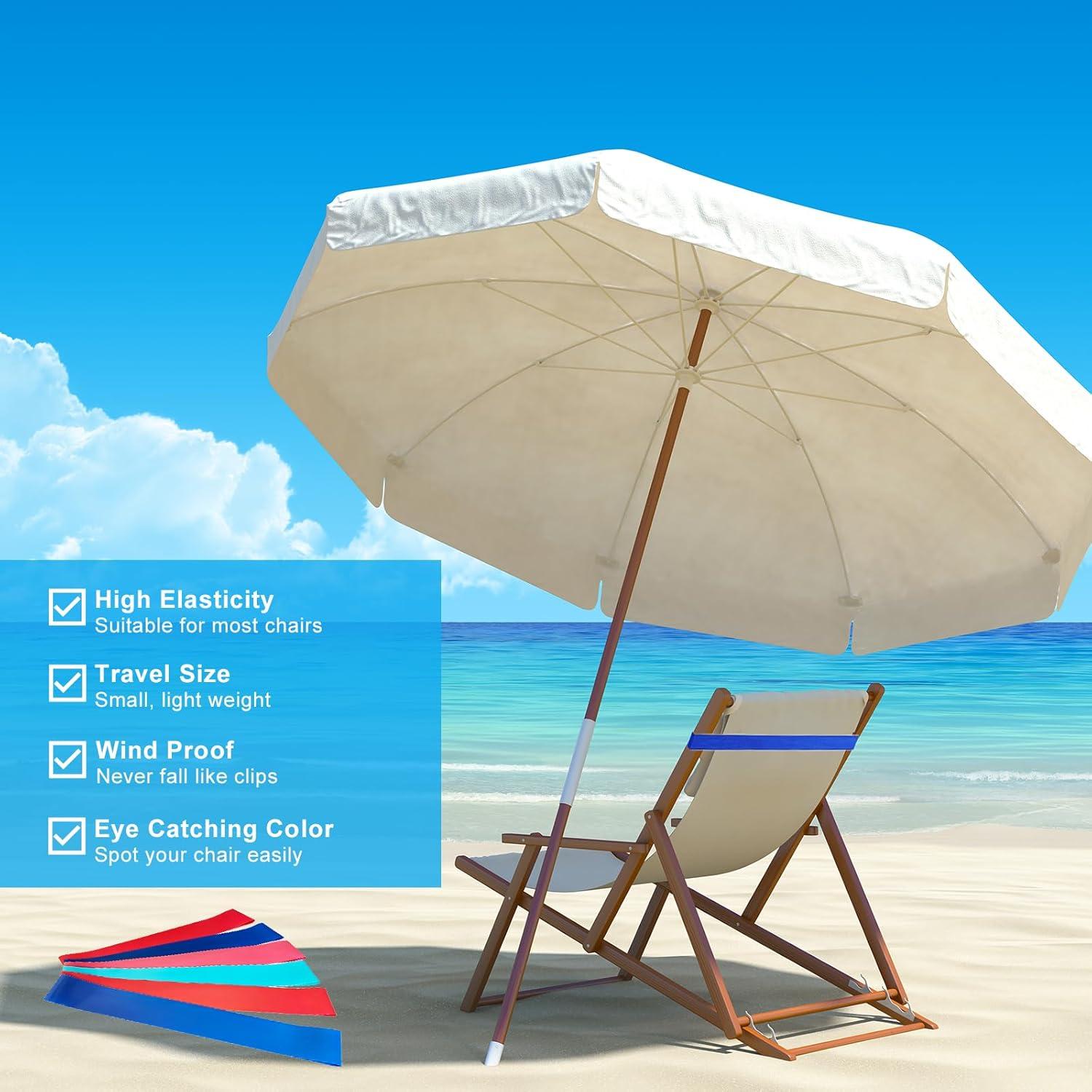 Paquete de 6 bandas para toallas Matenf, elásticas y a prueba de viento