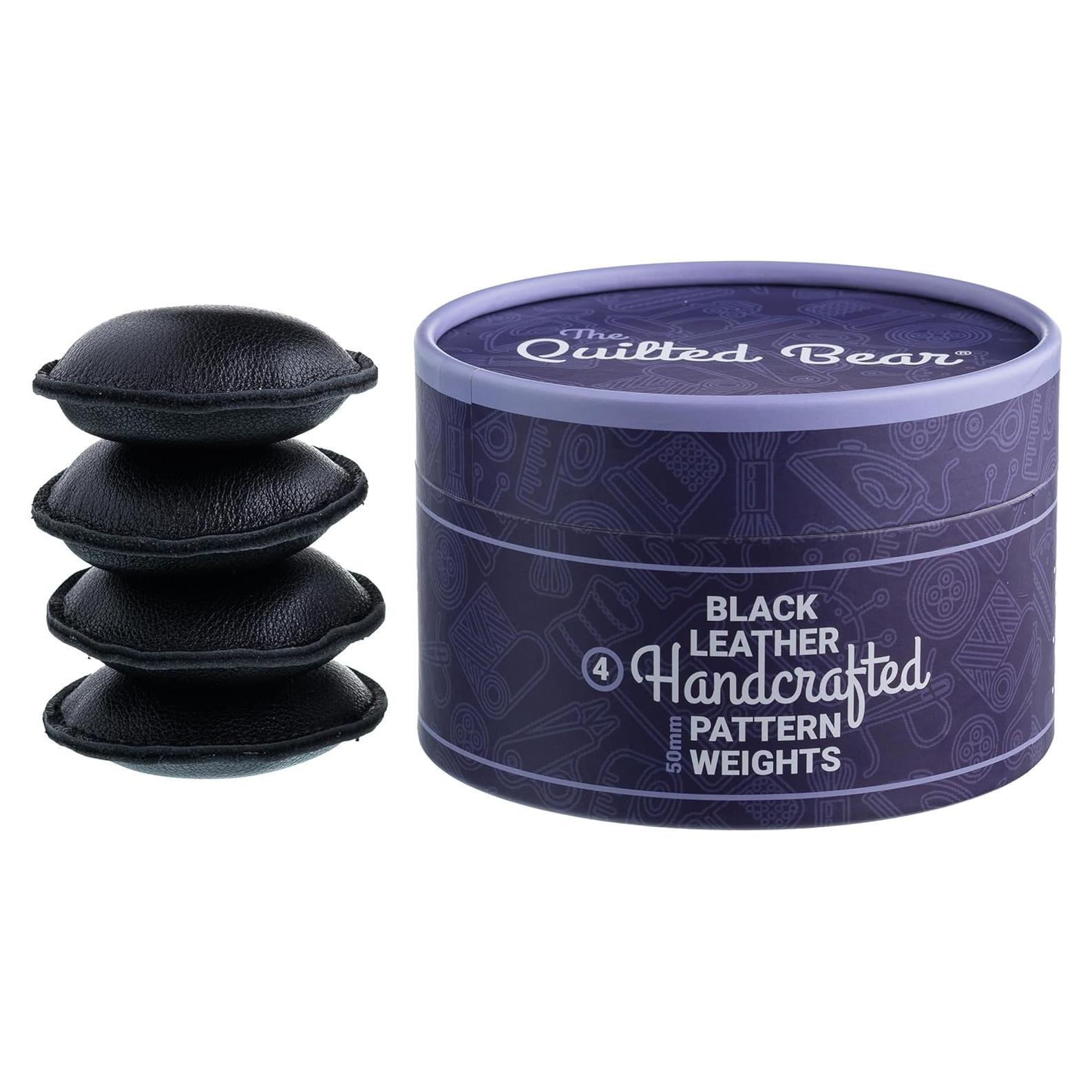 Pesas de Patrón de Cuero The Quilted Bear 4 x 50mm Negro