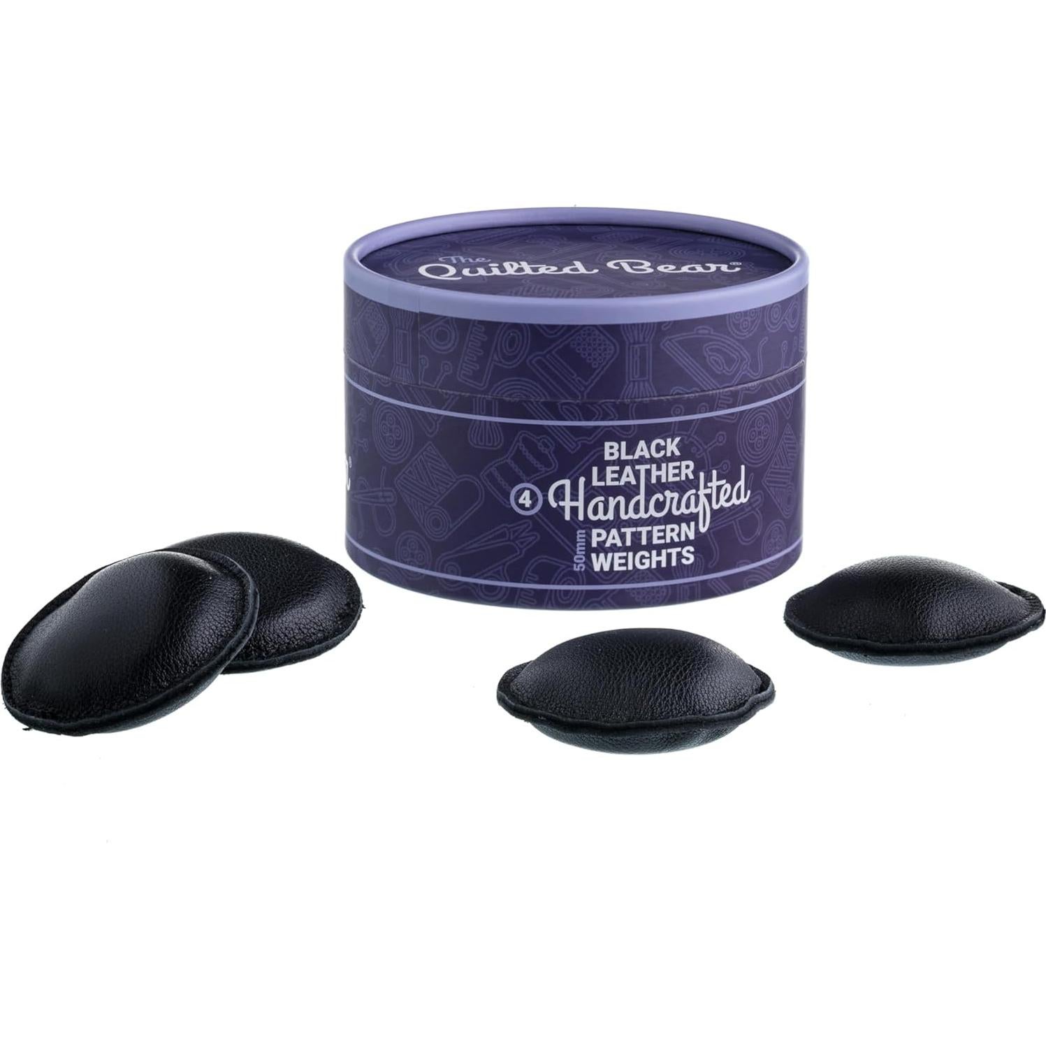Pesas de Patrón de Cuero The Quilted Bear 4 x 50mm Negro