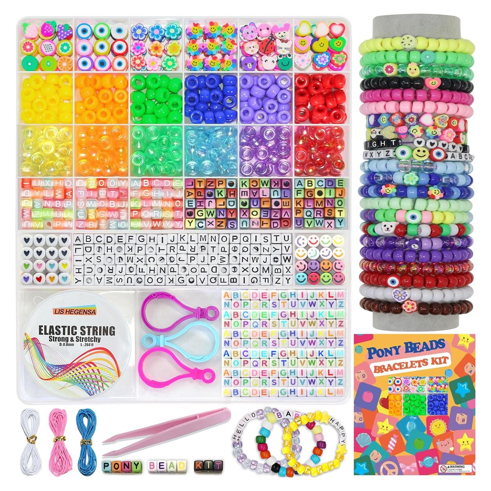 Kit de Cuentas de Pony LIS HEGENSA 900PCS 12 Colores