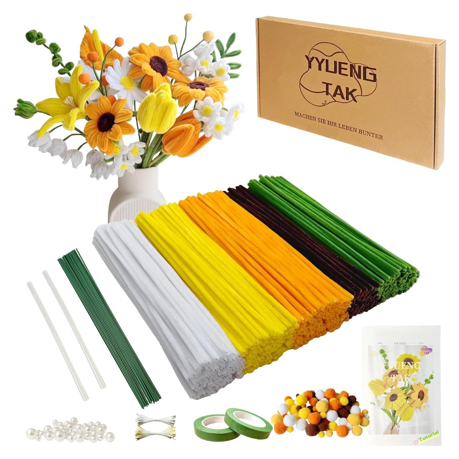 Kit de Manualidades de Limpiapipas YYUENGTAK 500 Pcs