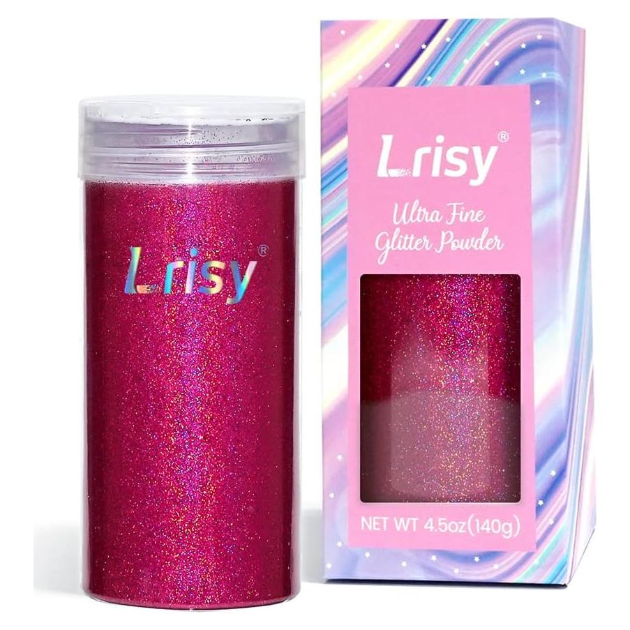 Purpurina Holográfica Extra Fina Lrisy 140g Rosa Rojo