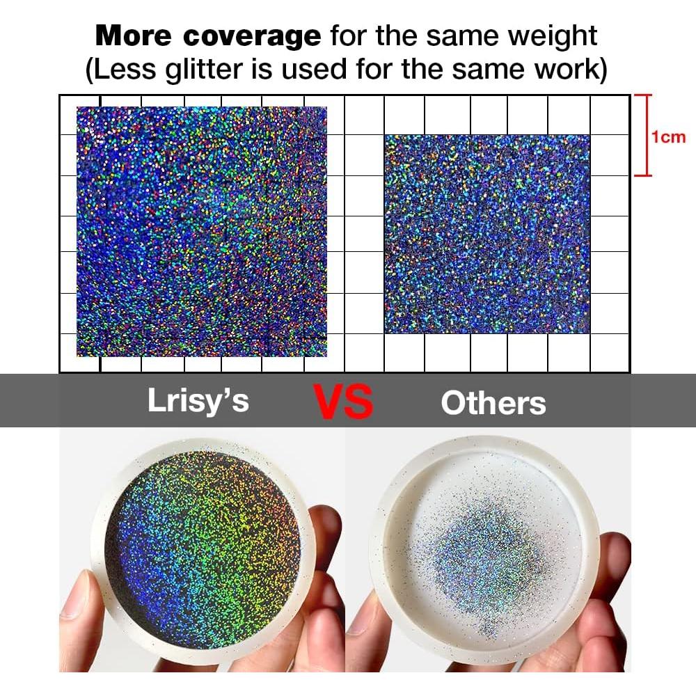 Purpurina Holográfica Extra Fina Lrisy 140g Rosa Rojo