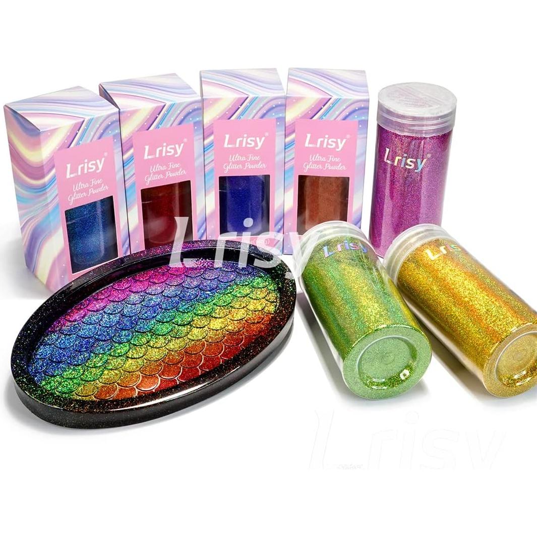 Purpurina Holográfica Extra Fina Lrisy 140g Rosa Rojo