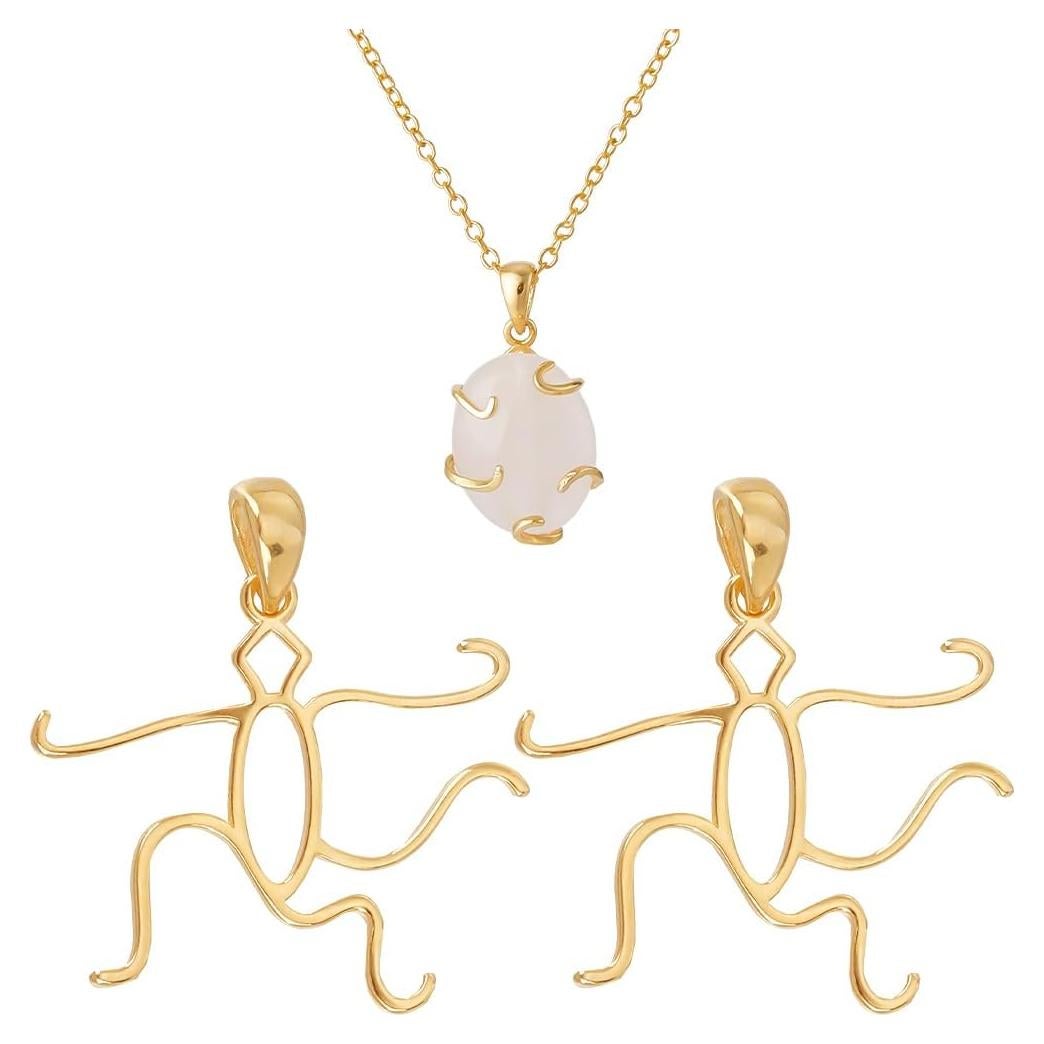 Colgante Vacío 5 Garras Prong BENECREAT Plata Esterlina 925