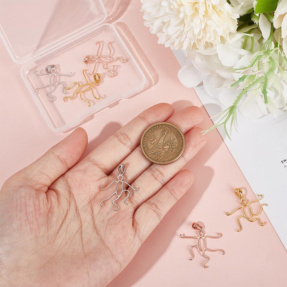 Colgante Vacío 5 Garras Prong BENECREAT Plata Esterlina 925